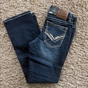 Buckle Black Boys Dark Wash Bootcut Jeans